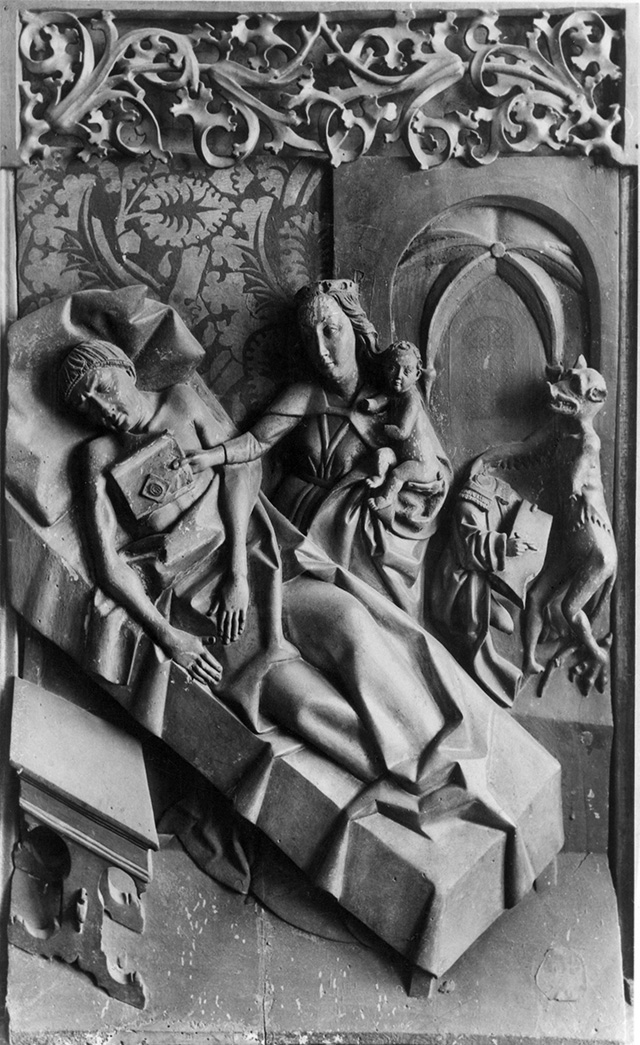Wit Stwosz (or his studio), a fragment of the Lusina Triptych (Mary returns the pledge to St. Theophile), ca. 1500, courtesy of the State Collection of Art in Wawel, photo: kolekcje.mkidn.gov.pl